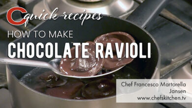 Συνταγή με σοκολατένια ραβιόλια